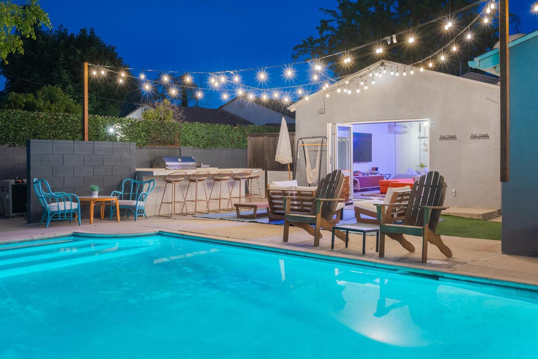Vakantiehuis Angel&rose Universal Hollywood Heated Pool House King Bed *